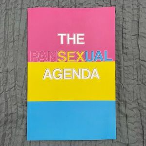 NWOT The Pansexual Agenda lined notebook, 152 pages, soft cover, 9” x 6”